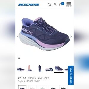 Skechers Women's Slip In Hands Free Arch Fit Areena 10 Purple Navy